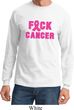Mens Breast Cancer Awareness Shirt F*CK Cancer Long Sleeve Tee T-Shirt