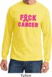 Mens Breast Cancer Awareness Shirt F*CK Cancer Long Sleeve Tee T-Shirt