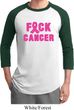 Mens Breast Cancer Awareness Shirt F*CK Cancer Raglan Tee T-Shirt