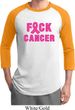 Mens Breast Cancer Awareness Shirt F*CK Cancer Raglan Tee T-Shirt