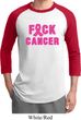 Mens Breast Cancer Awareness Shirt F*CK Cancer Raglan Tee T-Shirt
