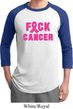 Mens Breast Cancer Awareness Shirt F*CK Cancer Raglan Tee T-Shirt