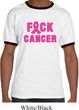 Mens Breast Cancer Awareness Shirt F*CK Cancer Ringer Tee T-Shirt