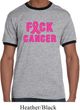 Mens Breast Cancer Awareness Shirt F*CK Cancer Ringer Tee T-Shirt
