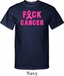 Mens Breast Cancer Awareness Shirt F*CK Cancer Tall Tee T-Shirt