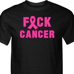 Mens Breast Cancer Awareness Shirt F*CK Cancer Tall Tee T-Shirt