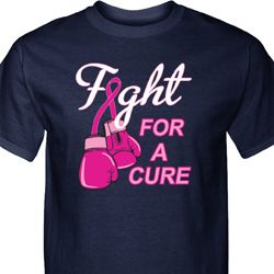 Mens Breast Cancer Awareness Shirt Fight For a Cure Tall Tee T-Shirt