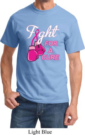 Mens Breast Cancer Awareness Shirt Fight For a Cure Tee T-Shirt