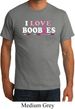 Mens Breast Cancer Awareness Shirt I Love Boobies Organic Tee T-Shirt
