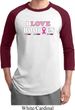Mens Breast Cancer Awareness Shirt I Love Boobies Raglan Tee T-Shirt