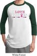 Mens Breast Cancer Awareness Shirt I Love Boobies Raglan Tee T-Shirt
