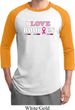 Mens Breast Cancer Awareness Shirt I Love Boobies Raglan Tee T-Shirt