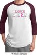 Mens Breast Cancer Awareness Shirt I Love Boobies Raglan Tee T-Shirt