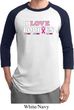 Mens Breast Cancer Awareness Shirt I Love Boobies Raglan Tee T-Shirt