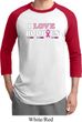 Mens Breast Cancer Awareness Shirt I Love Boobies Raglan Tee T-Shirt