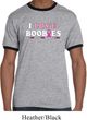 Mens Breast Cancer Awareness Shirt I Love Boobies Ringer Tee T-Shirt