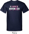Mens Breast Cancer Awareness Shirt I Love Boobies Tall Tee T-Shirt