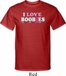 Mens Breast Cancer Awareness Shirt I Love Boobies Tall Tee T-Shirt