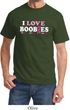Mens Breast Cancer Awareness Shirt I Love Boobies Tee T-Shirt