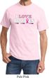 Mens Breast Cancer Awareness Shirt I Love Boobies Tee T-Shirt