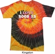 Mens Breast Cancer Awareness Shirt I Love Boobies Tie Dye Tee T-shirt
