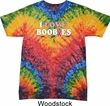 Mens Breast Cancer Awareness Shirt I Love Boobies Tie Dye Tee T-shirt