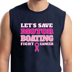 Mens Breast Cancer Awareness Shirt Motor Boating Muscle Tee T-Shirt Mens Breast Cancer Awareness Shirt Motor Boating Muscle Tee T-Shirt