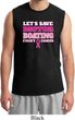 Mens Breast Cancer Awareness Shirt Motor Boating Muscle Tee T-Shirt