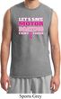Mens Breast Cancer Awareness Shirt Motor Boating Muscle Tee T-Shirt