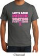 Mens Breast Cancer Awareness Shirt Motor Boating Organic Tee T-Shirt