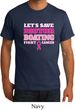 Mens Breast Cancer Awareness Shirt Motor Boating Organic Tee T-Shirt