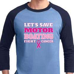 Mens Breast Cancer Awareness Shirt Motor Boating Raglan Tee T-Shirt Mens Breast Cancer Awareness Shirt Motor Boating Raglan Tee T-Shirt