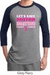 Mens Breast Cancer Awareness Shirt Motor Boating Raglan Tee T-Shirt