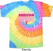 Mens Breast Cancer Awareness Shirt Motor Boating Tie Dye Tee T-shirt