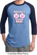 Mens Breast Cancer Awareness Shirt Protect 2nd Base Raglan Tee T-Shirt