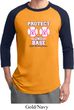 Mens Breast Cancer Awareness Shirt Protect 2nd Base Raglan Tee T-Shirt