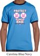 Mens Breast Cancer Awareness Shirt Protect 2nd Base Ringer Tee T-Shirt
