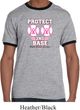 Mens Breast Cancer Awareness Shirt Protect 2nd Base Ringer Tee T-Shirt