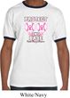 Mens Breast Cancer Awareness Shirt Protect 2nd Base Ringer Tee T-Shirt