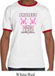 Mens Breast Cancer Awareness Shirt Protect 2nd Base Ringer Tee T-Shirt