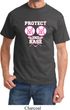 Mens Breast Cancer Awareness Shirt Protect 2nd Base Tee T-Shirt