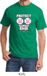 Mens Breast Cancer Awareness Shirt Protect 2nd Base Tee T-Shirt