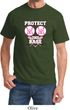 Mens Breast Cancer Awareness Shirt Protect 2nd Base Tee T-Shirt