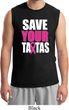 Mens Breast Cancer Awareness Shirt Save Your Tatas Muscle Tee T-Shirt