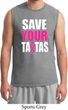 Mens Breast Cancer Awareness Shirt Save Your Tatas Muscle Tee T-Shirt
