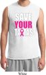 Mens Breast Cancer Awareness Shirt Save Your Tatas Muscle Tee T-Shirt