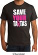 Mens Breast Cancer Awareness Shirt Save Your Tatas Organic Tee T-Shirt