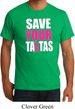 Mens Breast Cancer Awareness Shirt Save Your Tatas Organic Tee T-Shirt
