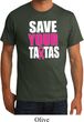 Mens Breast Cancer Awareness Shirt Save Your Tatas Organic Tee T-Shirt