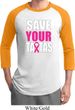 Mens Breast Cancer Awareness Shirt Save Your Tatas Raglan Tee T-Shirt